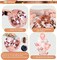 30pcs Pink Rose Gold Birthday Decorations | 3D Mylar Happy Birthday Banner & Confetti Latex Balloons | Party Supplies for Girls, Kids & Women (Rose Gold)